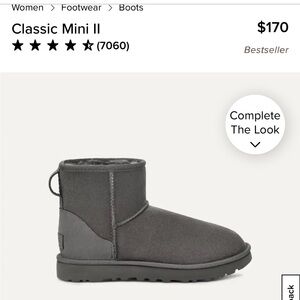 UGG Charcoal Suede Ankle Boots